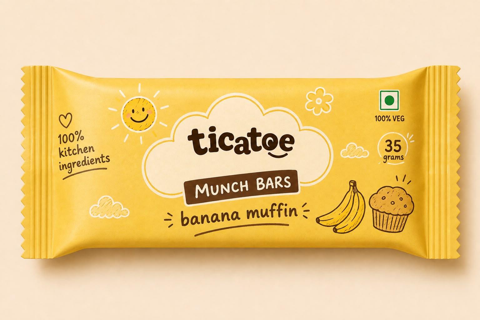 ticatoe banana muffin bar
